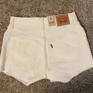 White Levi’s 501 Denim Shorts